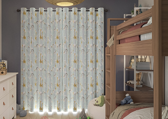 Wild Thing, Powder Blue - Made to Measure Curtains - Image 7